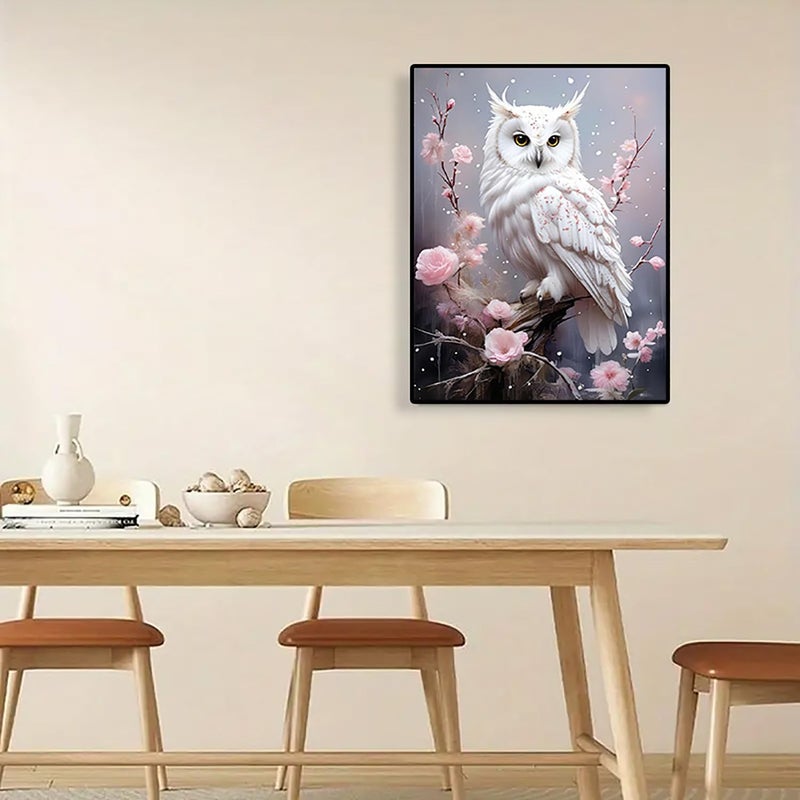 AIBOERL Owl Diamond Art Kits for Adults,Flower 5D Diamond Painting Kits for Adults Beginners,DIY Full Round Drill Diamond Dot Painting Gem Art Kits for Adult, Home Wall Decor 12x16Inch - Image 5