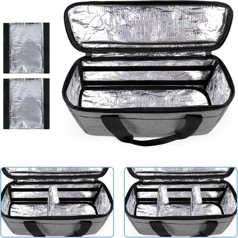 Trunab First Aid Bag Empty Small Medicine Storage Case Insulated Medication Cooler Bag Travel Pill Bottle Organizer for Prescription Insulin Supplements or Medical Supplies GreyBag Only - Image 3
