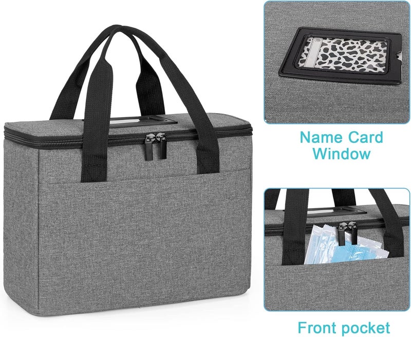Trunab First Aid Bag Empty Small Medicine Storage Case Insulated Medication Cooler Bag Travel Pill Bottle Organizer for Prescription Insulin Supplements or Medical Supplies GreyBag Only - Image 4