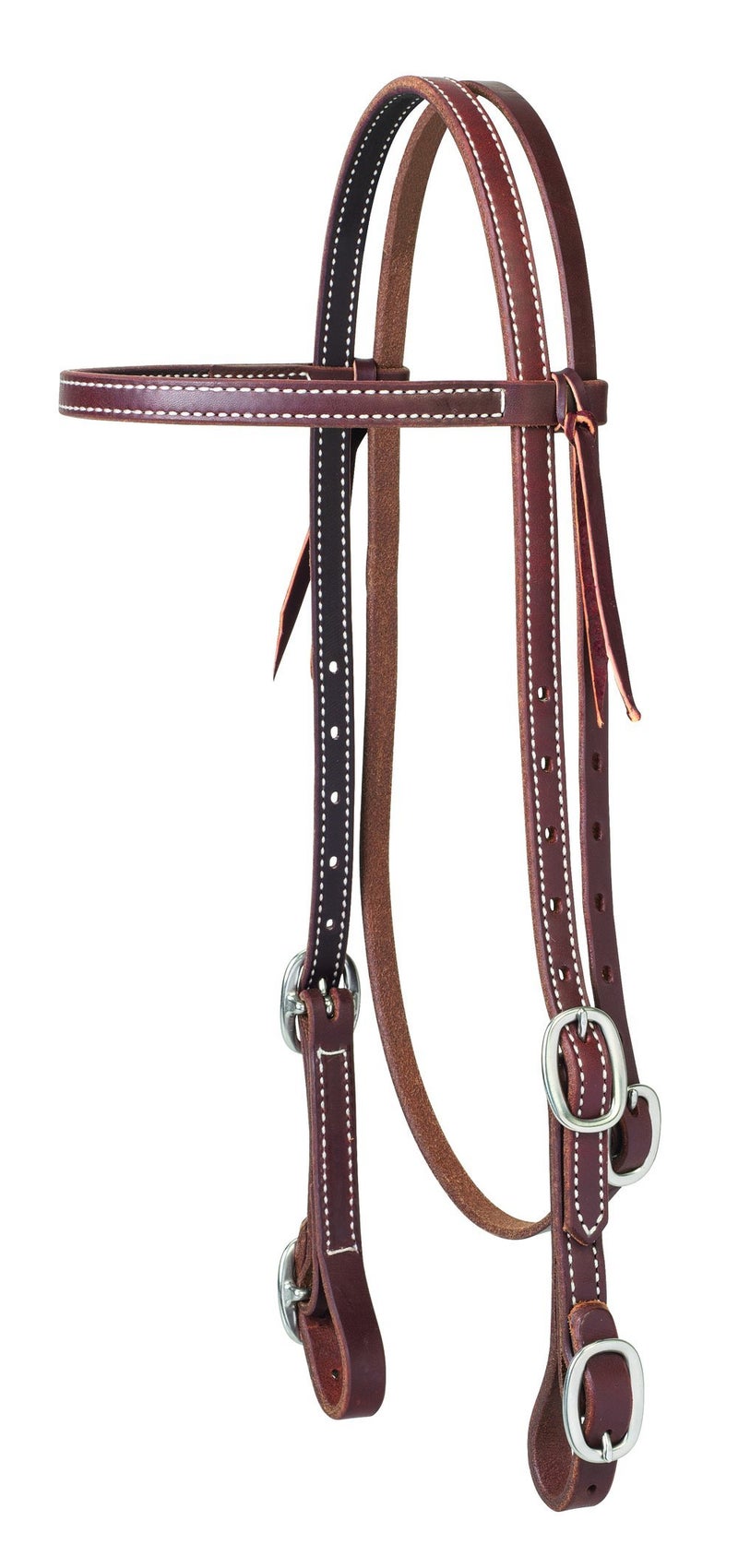 Weaver Leather Working Tack Browband Headstall with Buckle Bit Ends , 5/8" - Image 1