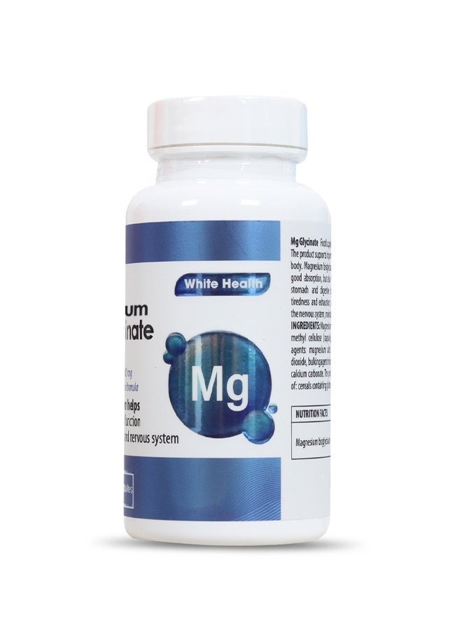 White Health Magnesium Glycinate 400mg – Stress Relief, Sleep Support & Muscle Recovery | 60 Capsules - Image 4