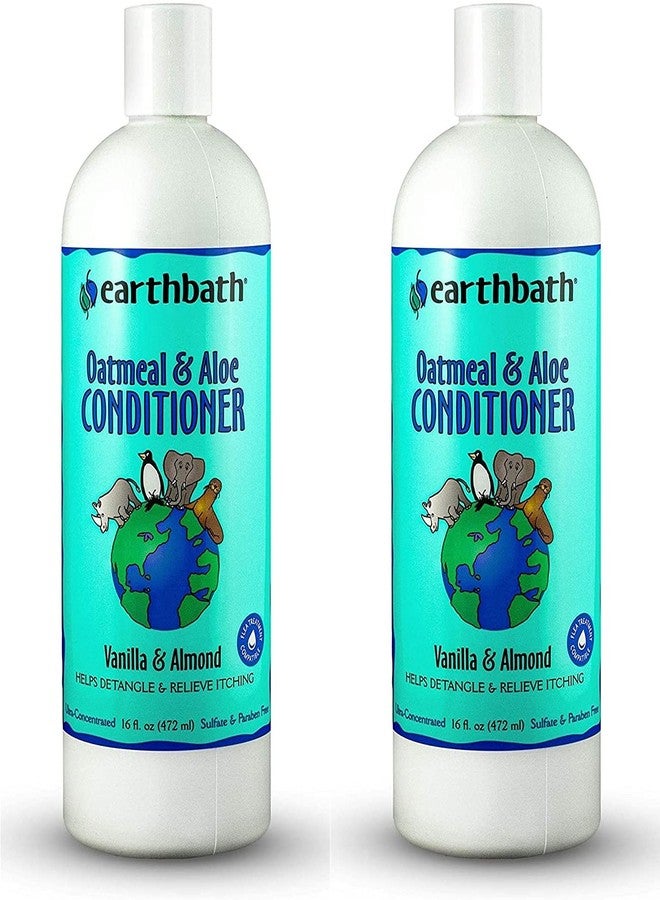 ايرث باث بلسم إيرثباث بالشوفان والصبار - بلسم للكلاب لعلاج الحساسية والحكة وجفاف الجلد، يساعد على فك التشابك وتخفيف الحكة، صنع في الولايات المتحدة الأمريكية، بلسم للحيوانات الأليفة خالٍ من القسوة - 16 أونصة (عبوتان) - Image 1