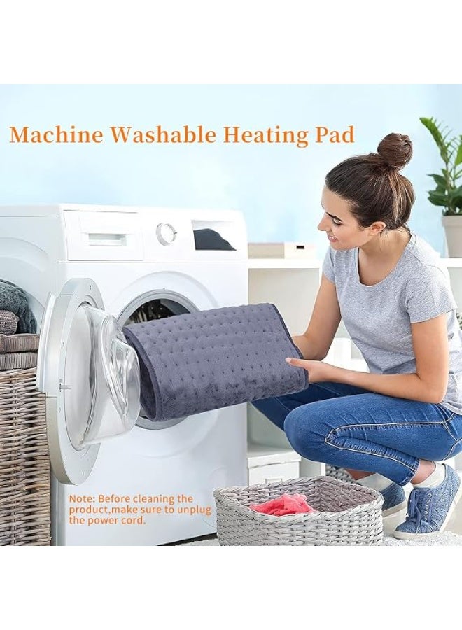 وسادة تدفئة كهربائية كبيرة 18×18 بوصة مع تحكم في درجة الحرارة – سهلة الاستخدام لعلاج حراري مريح للظهر والرقبة والكتف - Image 5