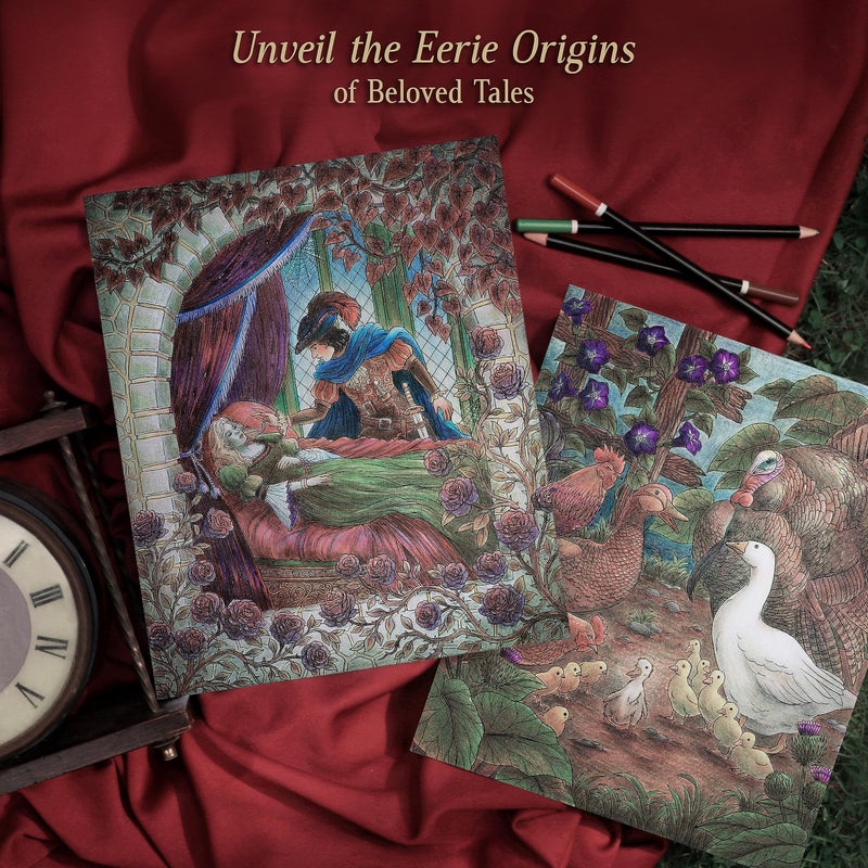 ColorIt Eerie Enchantment: Fairytale Origins Spiral Bound Adult Coloring Book, 50 Drawings of Bewitched Fantasy, Fable & Princess Stories, Thick Paper, Perforated Edges, Hardback Covers, & Ink Blotter - Image 2