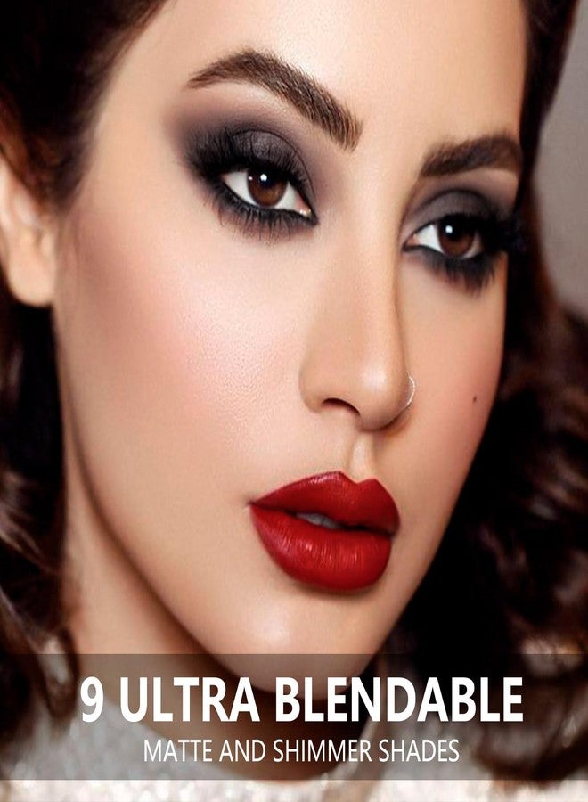 MAKI YIKA Black Grey Smokey Eyeshadow Palette Matte Black White Gray Silver Smoky Eye Shadow 9 Colors Eyeshadows Eye Makeup For Goth Look -9Black - Image 2