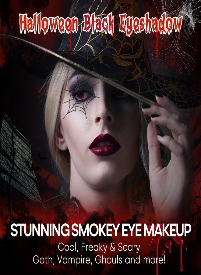 MAKI YIKA Black Grey Smokey Eyeshadow Palette Matte Black White Gray Silver Smoky Eye Shadow 9 Colors Eyeshadows Eye Makeup For Goth Look -9Black - Image 3