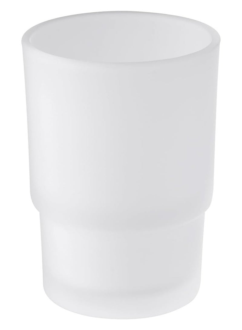 Premium Frosted Glass Tumbler  Versatile Bathroom and Drinkware Essential - Image 1