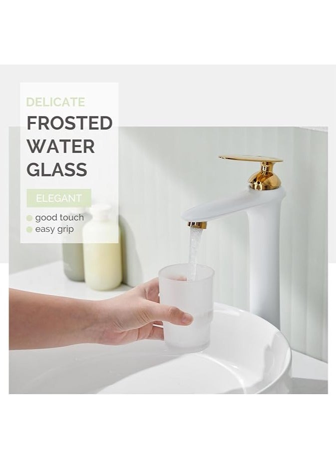 Premium Frosted Glass Tumbler  Versatile Bathroom and Drinkware Essential - Image 2