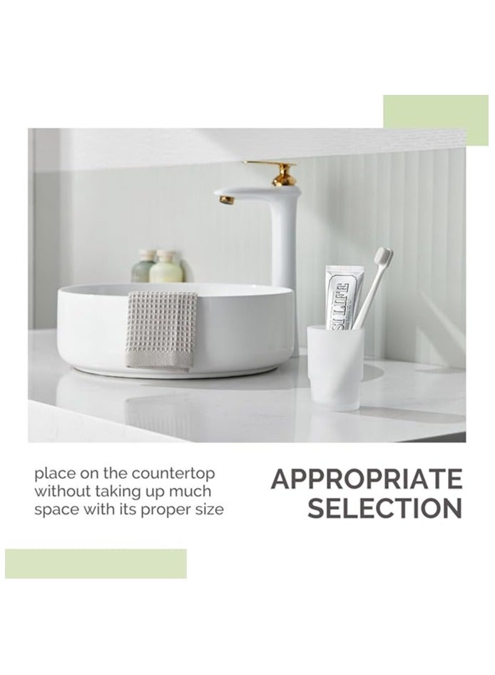 Premium Frosted Glass Tumbler  Versatile Bathroom and Drinkware Essential - Image 4