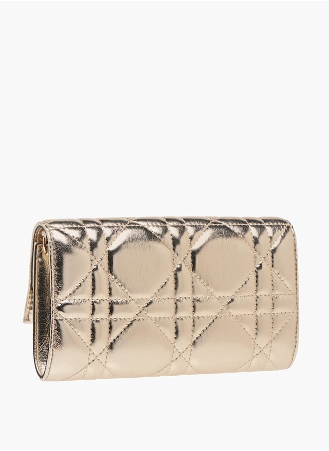 Celeste Women Quilted Crossbody Bag with Detachable Strap and Flap Closure  - Image 3