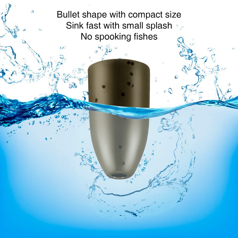 Skylety 16 Pcs Tungsten Fishing Weights for Bass, Pitching and Flipping Sinker, Sizes 1/8, 1/4, 3/16 Oz Bullet Sinker, Bass Gear(3/16 oz) - Image 3