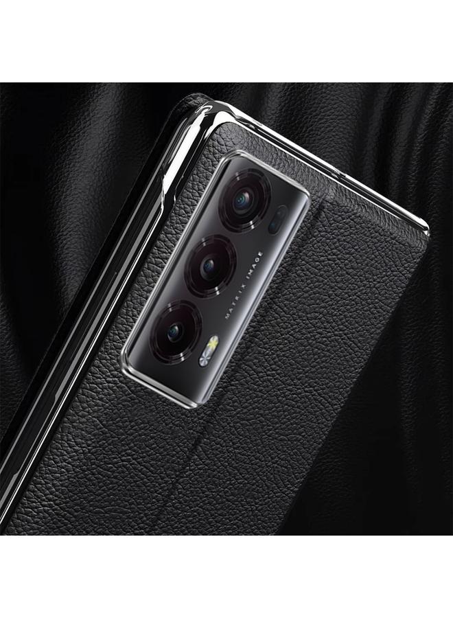 S-TOP Case For Honor Magic V2 Smart View Window Plain Leather Phone Case - Image 4