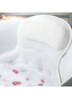 ماركة غير محددة Bath Pillow Relaxing Bath Pillows for Back Support Relaxing Headrest Bath Pillow Portable Washable Bathtub Accessories with 4D Air Mesh Thick Soft Bath Pillow  - Image 1