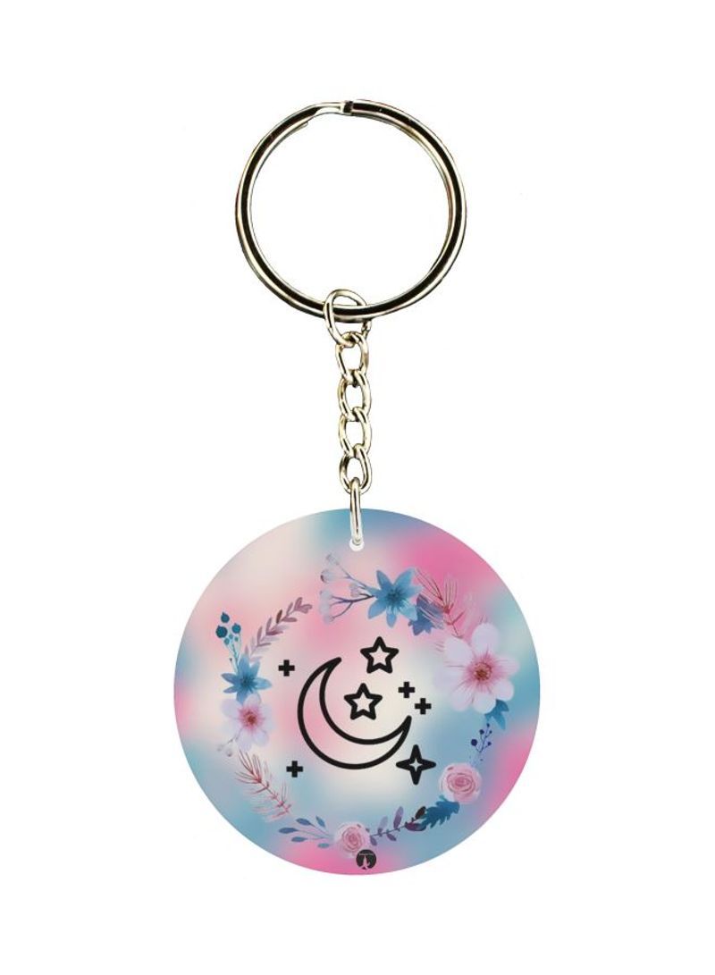 Flower Printed Keychain