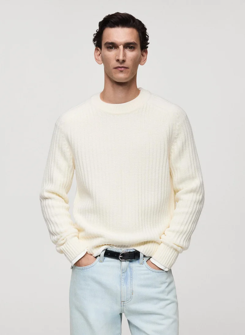 مانجو مان Crew Neck Pullover Sweater