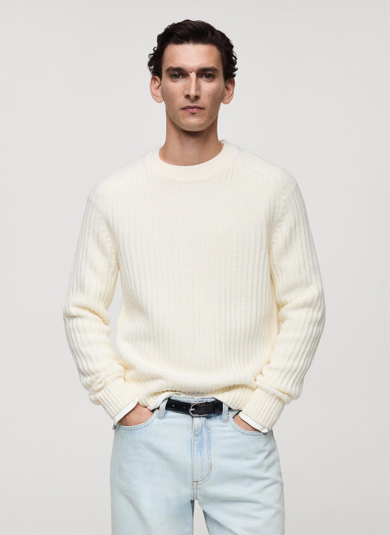 Mango Man Crew Neck Pullover Sweater  - Image 1