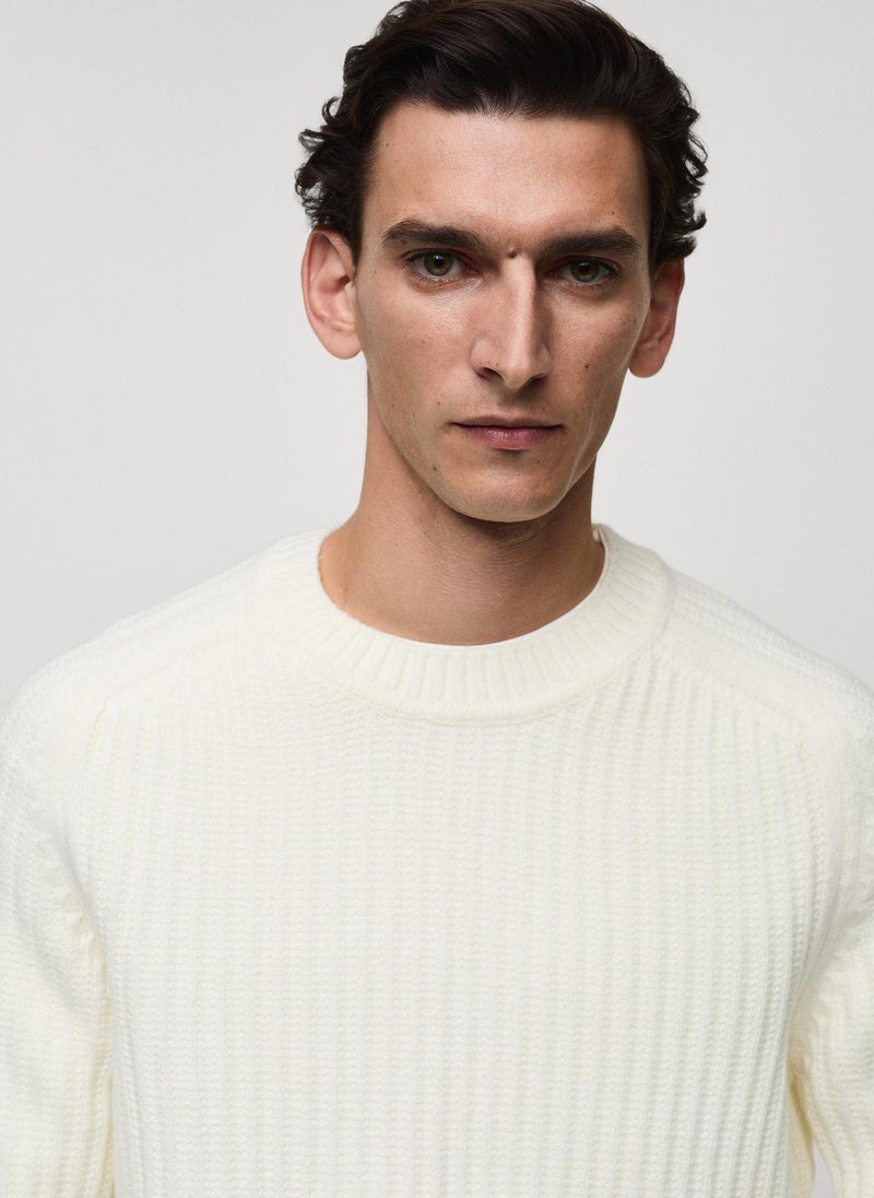 Mango Man Crew Neck Pullover Sweater  - Image 4