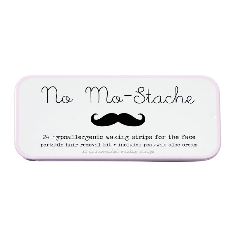 No Mo-Stache Shark Tank Lip Wax Strips for Hair Removal, 24 Hypoallergenic Waxing Strips For Upper Lip, Chin, Eyebrows, and Face - Image 1
