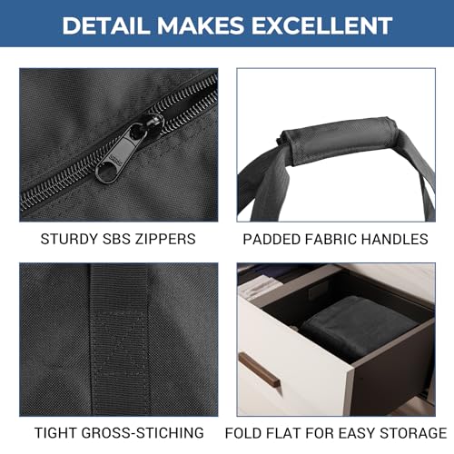 COOLBEBE 45 Inch Tripod Carrying Case - 45x7x7 Inch Storage Bag for Light Stands, Fishing Rods, Tent Poles, and Camera Gear, Water Resistant, Black - Image 4