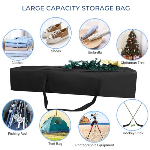 COOLBEBE 45 Inch Tripod Carrying Case - 45x7x7 Inch Storage Bag for Light Stands, Fishing Rods, Tent Poles, and Camera Gear, Water Resistant, Black - Image 3