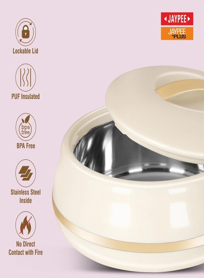 JAYPEE Alisa Neo 1750 ml Insulated Inner Stainless Steel Casserole| BPA Free | Food Grade | Easy to Carry | Easy to Store | Ideal for Chapatti | Casserole for roti, Best for Gifting Purpose,Golden - Image 5