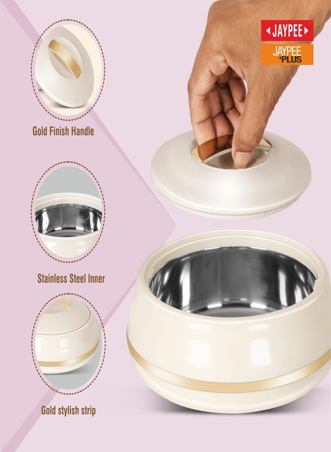 JAYPEE Alisa Neo 1750 ml Insulated Inner Stainless Steel Casserole| BPA Free | Food Grade | Easy to Carry | Easy to Store | Ideal for Chapatti | Casserole for roti, Best for Gifting Purpose,Golden - Image 4