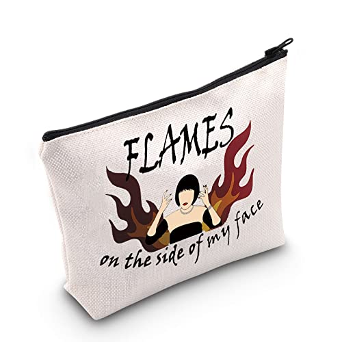 POFULL White Madeline Kahn Clue Flames Gift Flames On The Side Of My Face Zipper Pouch Bag Clue Movie Flames Gift (Flames On The Side Of My Face bag) - Image 1