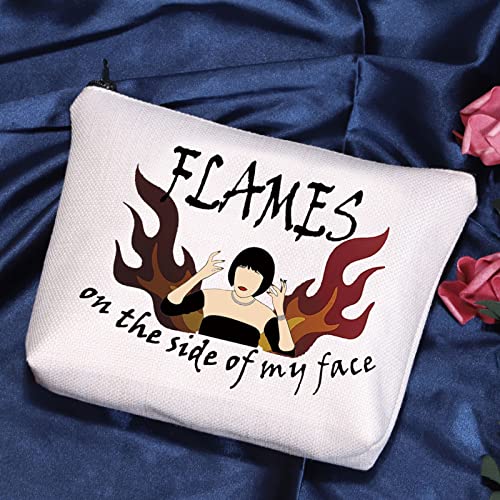 POFULL White Madeline Kahn Clue Flames Gift Flames On The Side Of My Face Zipper Pouch Bag Clue Movie Flames Gift (Flames On The Side Of My Face bag) - Image 2
