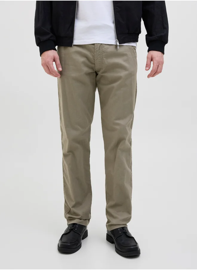 جاك اند جونز Mid Rise Relaxed Fit Joggers with Drawstring