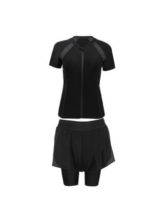 Swimsuit Women's Conservative Split Five-point Three-piece Suit Plus Size Chubby Girl Girl Meat Covering Student Sports Swimming-Color:Black-Size:5XL - pzsku/ZEB053FAE2FBDC585B369Z/45/1746223360/b4ca6d7c-ab1d-4212-9c33-e2f09b931aaa