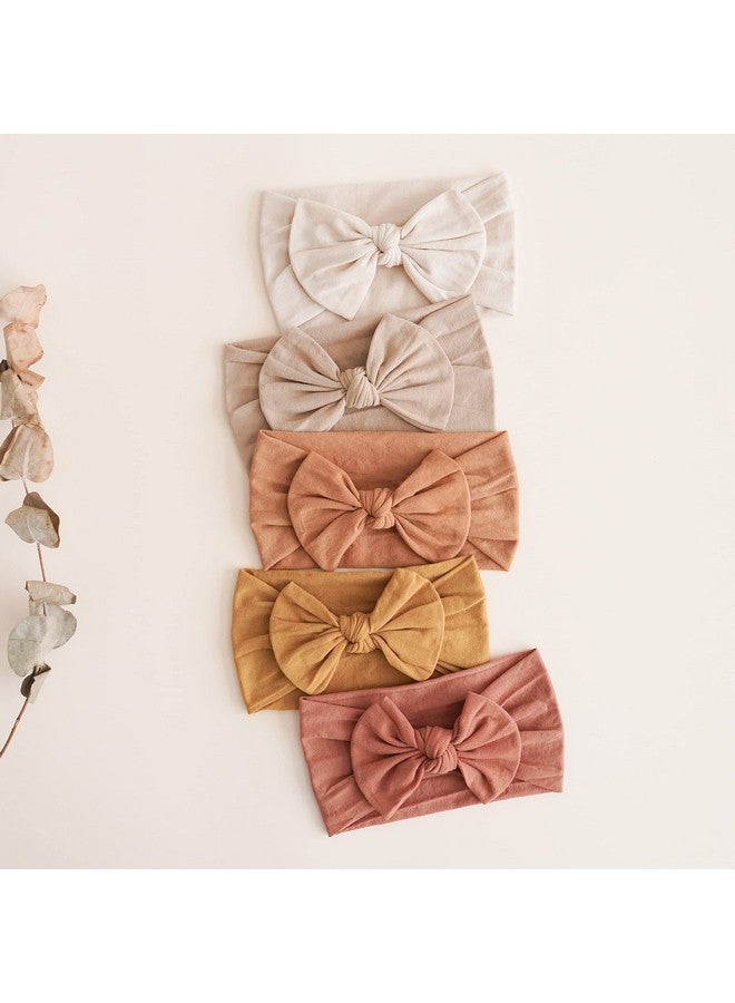 Prohouse 20Pcs Baby Nylon Headbands Hairbands Hair Bow Elastics For Baby Girls Newborn Infant Toddlers Kids(Clay) - Image 3