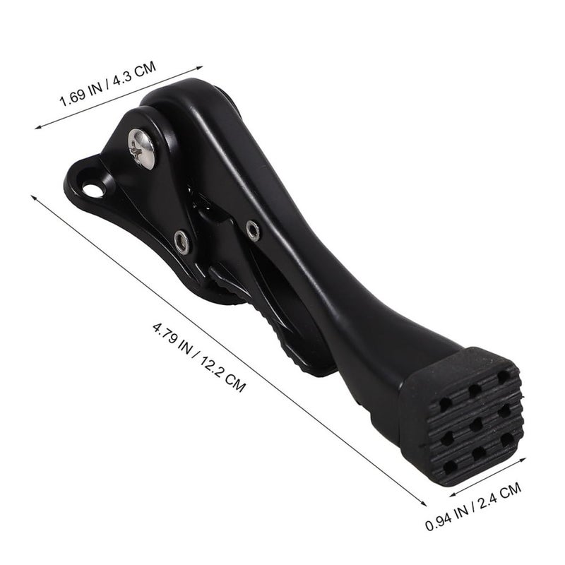 Heavy Duty Adjustable Zinc Alloy Floor Door Stopper 2 Pack Black for Office Commercial Use - Image 3
