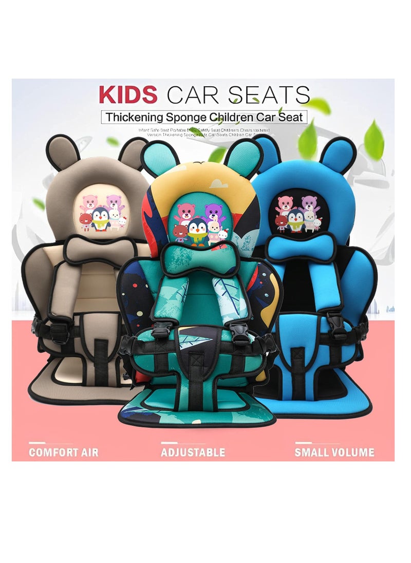 SYOSI Auto Child Safety Seat Car Portable Seat Belt,Foldable Kids Lightweight Travel Booster Car Seat for Car Protection,Travel Car Seat Accessories for Kids Toddler 0-12 (without cushion)  - Image 5