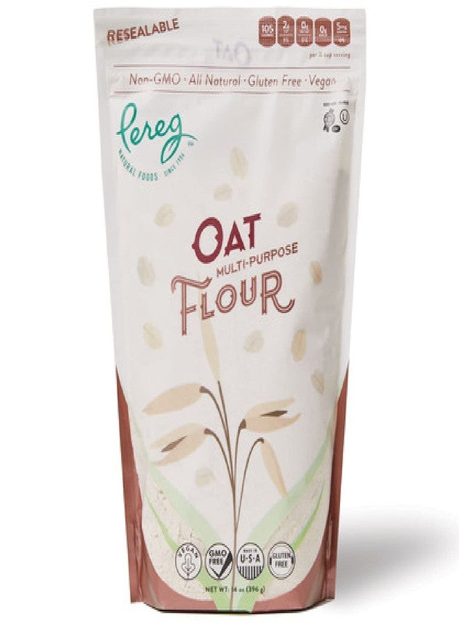 Pereg Multi-Purpose Oat Flour (14 oz) - Made From Fresh Whole Grain Oats - Use in Cakes, Cookies, Bread, Pancakes - Vegan, Non-GMO, Grain Free, Nut Free & Gluten-Free Flour - Image 1