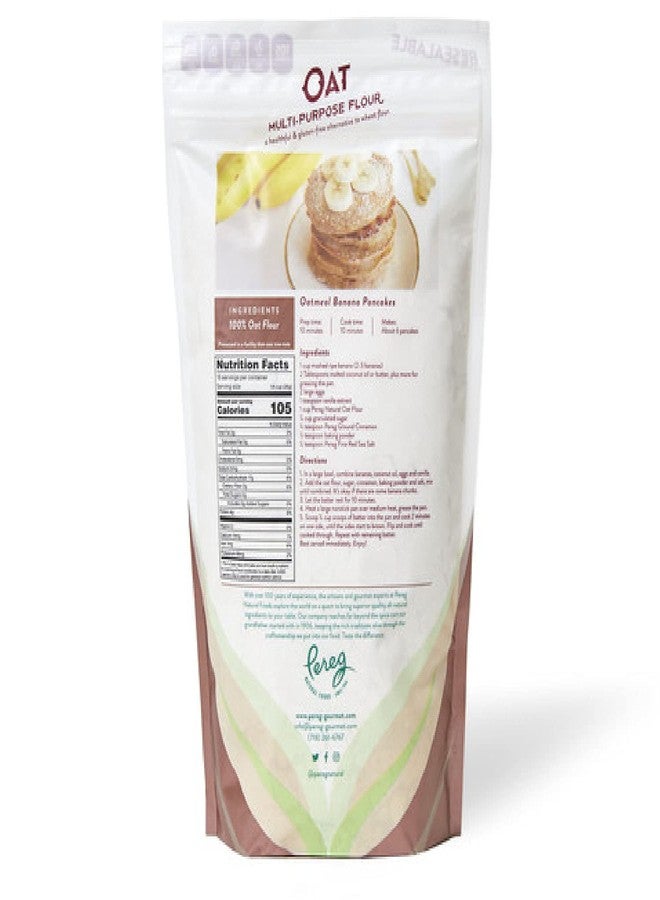Pereg Multi-Purpose Oat Flour (14 oz) - Made From Fresh Whole Grain Oats - Use in Cakes, Cookies, Bread, Pancakes - Vegan, Non-GMO, Grain Free, Nut Free & Gluten-Free Flour - Image 2