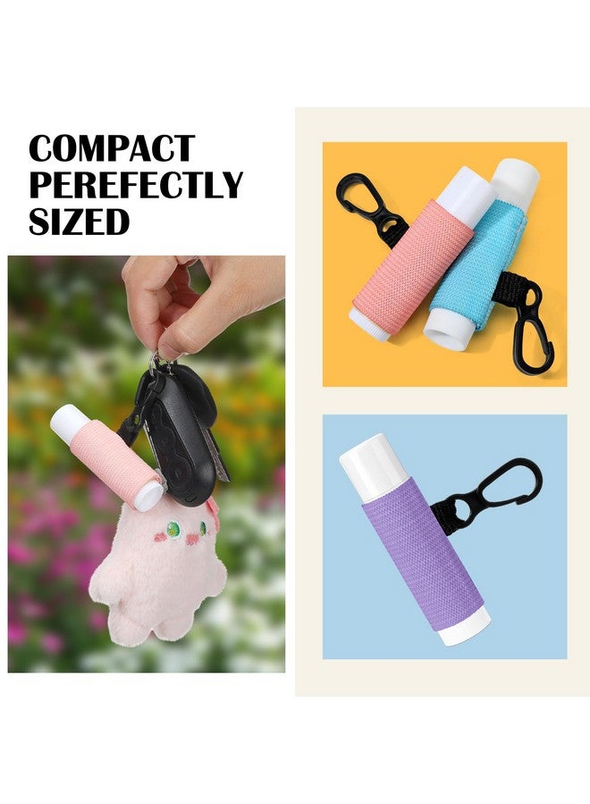 سوريو سلسلة مفاتيح لحمل مرطب الشفاه من Sureio، تحتوي على 10 قطع، وحامل أحمر شفاه مدمج بمشبك، وحامل ملمع شفاه (ألوان ترابية) (ألوان زاهية) - Image 4