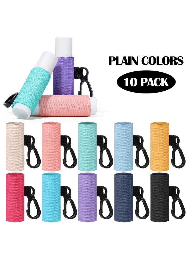 سوريو سلسلة مفاتيح لحمل مرطب الشفاه من Sureio، تحتوي على 10 قطع، وحامل أحمر شفاه مدمج بمشبك، وحامل ملمع شفاه (ألوان ترابية) (ألوان زاهية) - Image 2