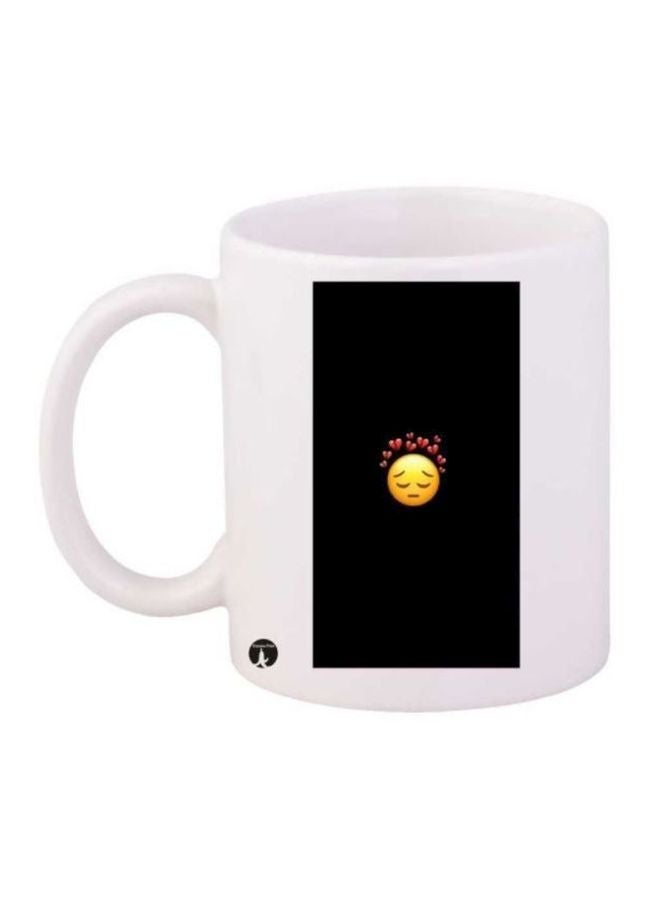 RYN Emojis Printed Mug White/Black/Yellow