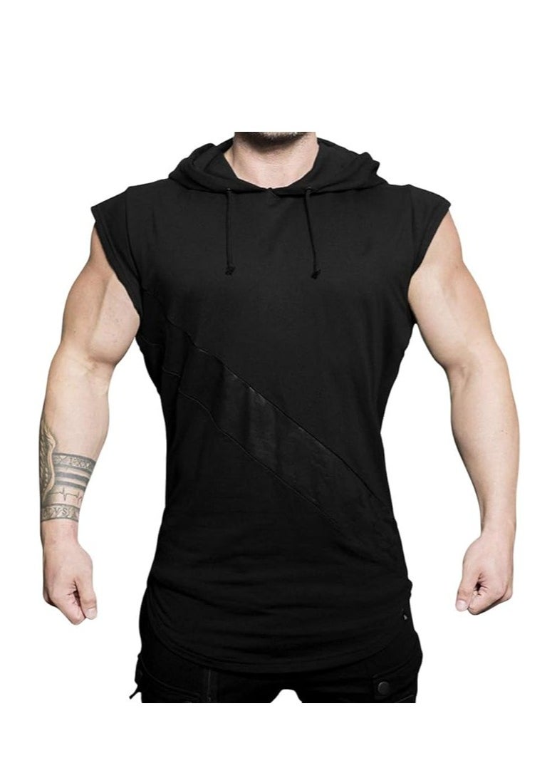 General - Men's Sleeveless Hoodies, T-Shirts, Sweatshirts, Hooded Tops, Sports Tops, Training Clothes, Muscle Training, Sleeveless Vests - Image 1