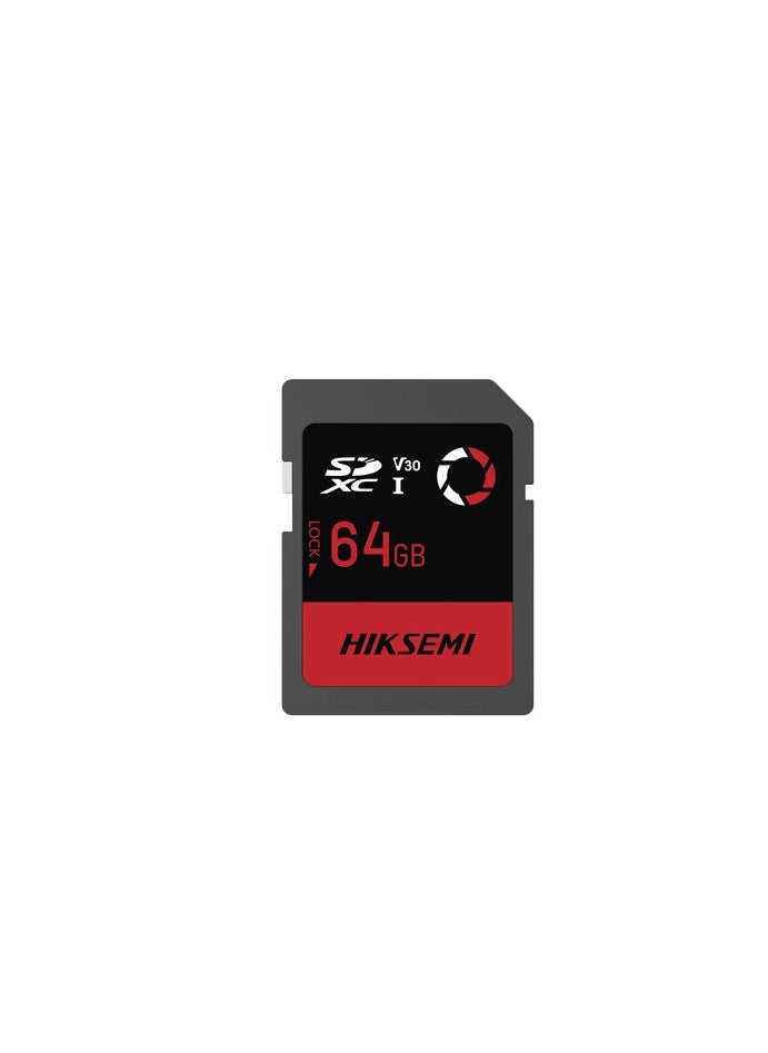 HIKSEMI HIKSEMI HS-SD-E30/64G SD Memory / Class 10 of 64 GB / Specialized for Commercial Drones, Photography and Video Cameras / 180 MB/s Reading / 150 MB/s Writing 