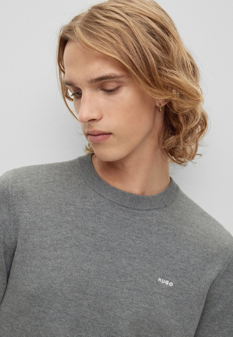 HUGO Regular-fit sweater in a cotton blend