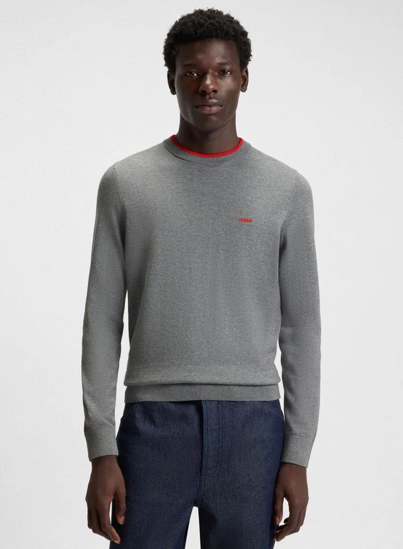 HUGO Regular-fit sweater in a cotton blend
