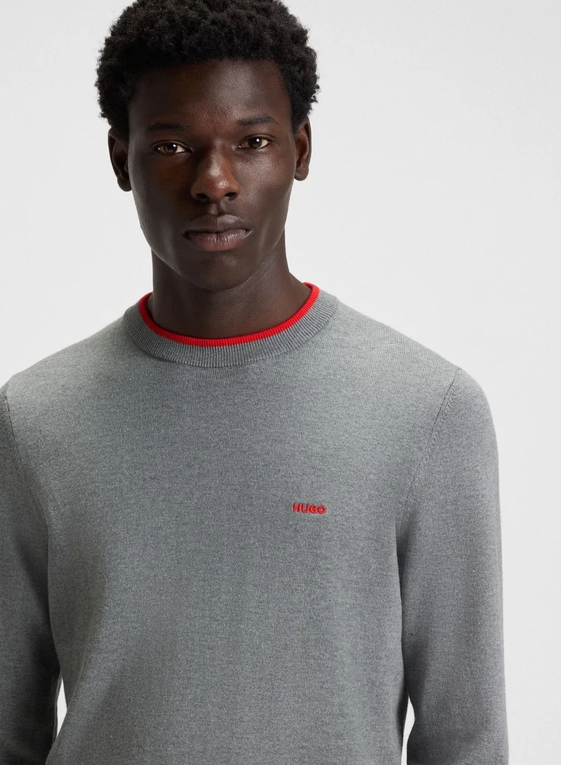 HUGO Regular-fit sweater in a cotton blend