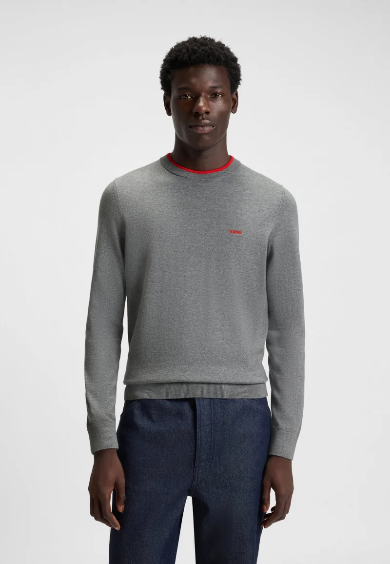 HUGO Regular-fit sweater in a cotton blend