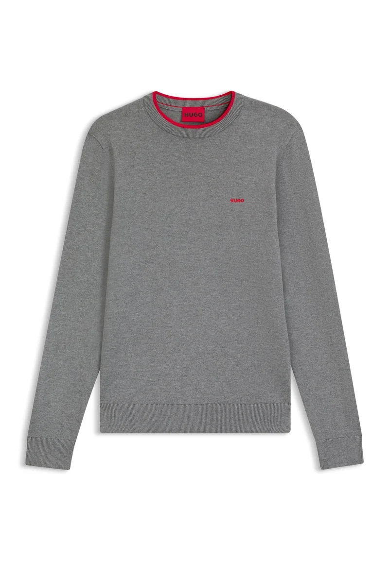 HUGO Charcoal Regular-fit sweater in a cotton blend for Men | Best Price UAE