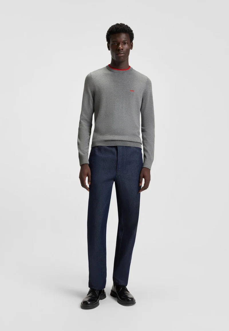 HUGO Charcoal Regular-fit sweater in a cotton blend for Men | Best Price UAE