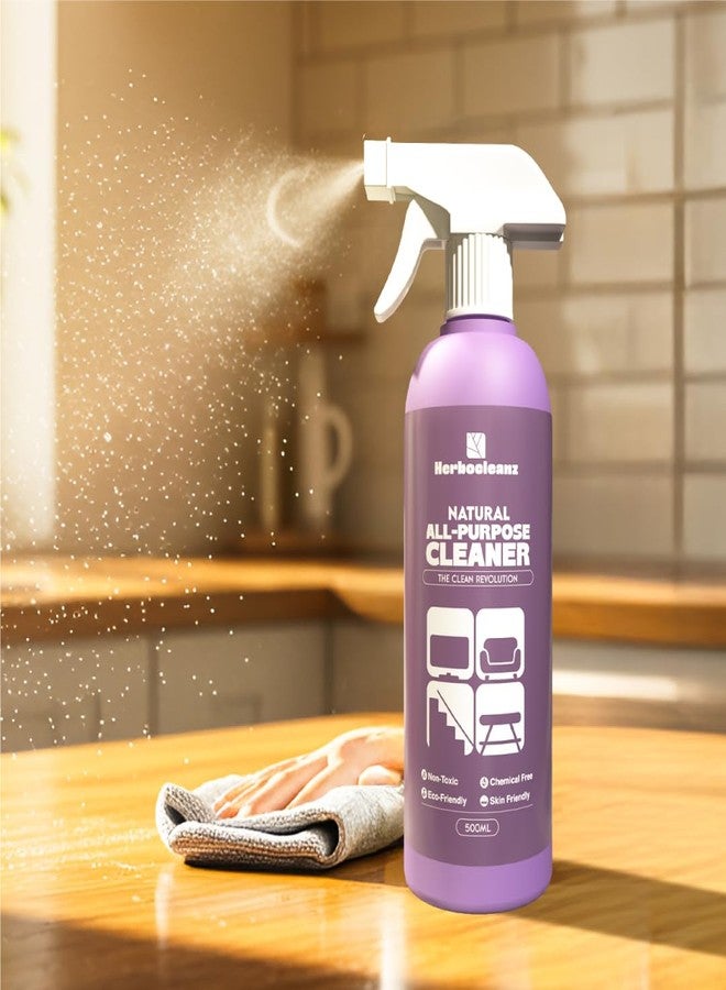 HERBOCLEANZ Natural All-Purpose Surface Floor, Tile, Marble Floor Cleaner, Office | Home - Deep Cleaning, Multi-Surface Safe, Non-Toxic, Kid & Pet-Friendly, 500 ML - Image 4