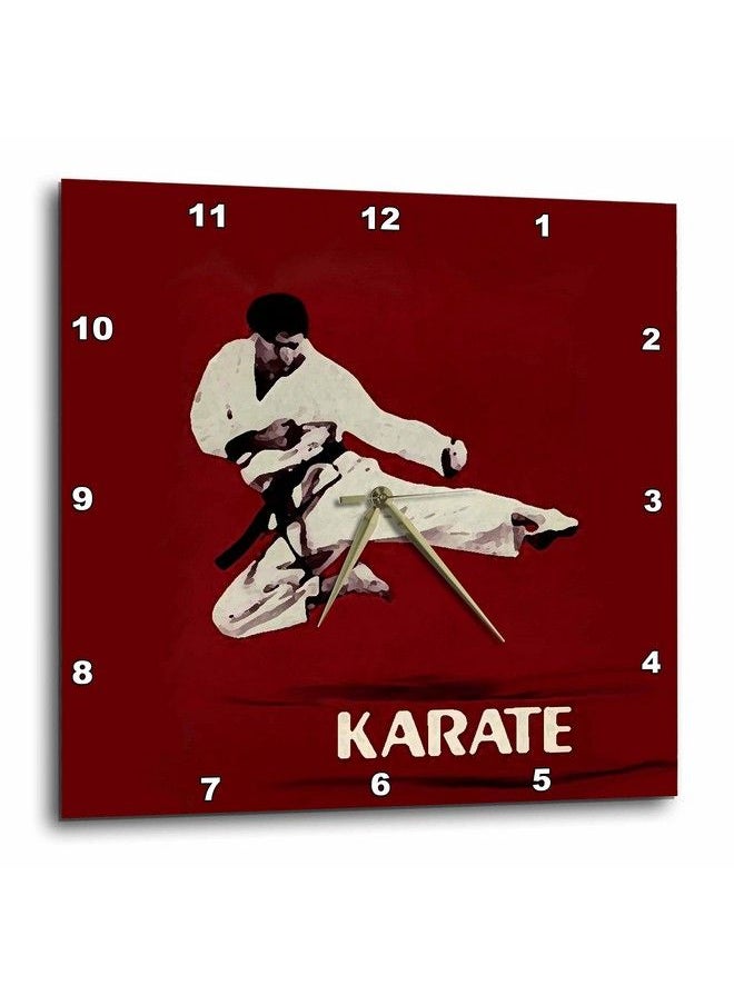 3DROSE - Karate Wall Clock 10 By 10Inch - Image 1