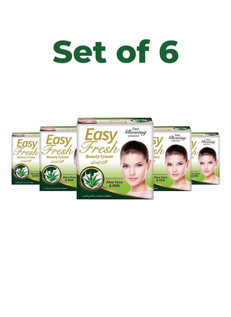 Easy Fresh - Set of 6 Beauty Cream - Acne Free Glowing Skin, Even Skin Tone, Eliminates Scars & Dark Circles - For All Skin Types 20g - Image 1