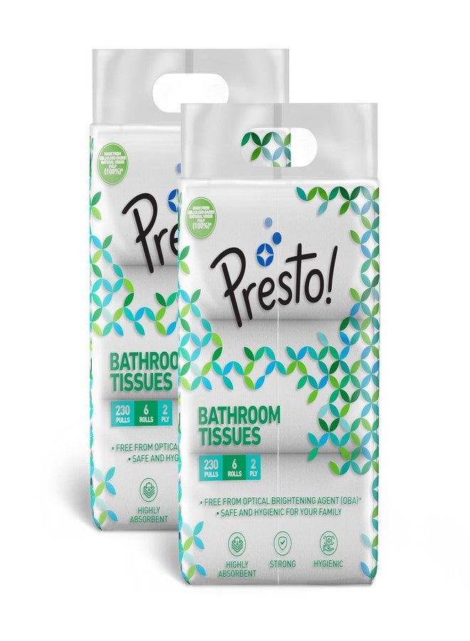 Presto! Amazon Brand - Presto! 2 Ply Toilet Tissue Paper | 2760 Pulls | 230 Pulls X 12 Packs | 100% Natural Virgin Cellulose Fiber - Image 1